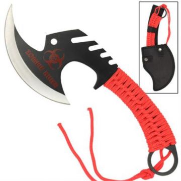 Zombie Killer Skullsplitter Throwing Axe - Red